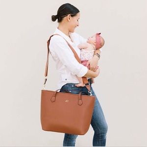 Freshly Picked Walnut Brown Milano Diaper Bag Tote